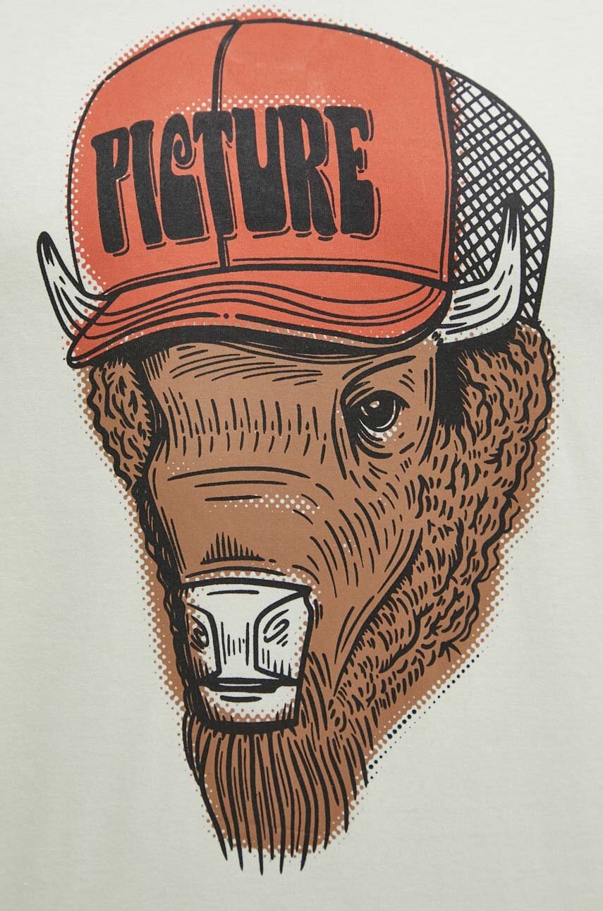 Βαμβακερό μπλουζάκι Picture Muyil ανδρικό, χρώμα: πράσινο, MTS1096 φωτογραφία