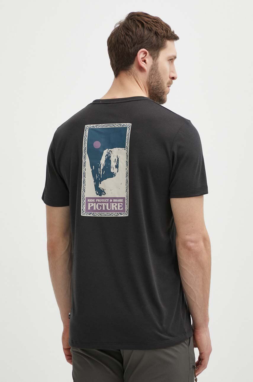 Picture tricou sport Timont Urban culoarea negru, cu imprimeu, MTS898