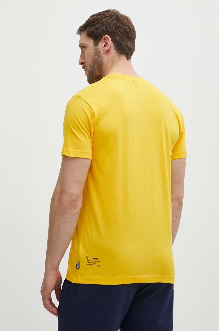Βαμβακερό μπλουζάκι Picture Chuchie ανδρικό, χρώμα: κίτρινο, MTS1140 φωτογραφία