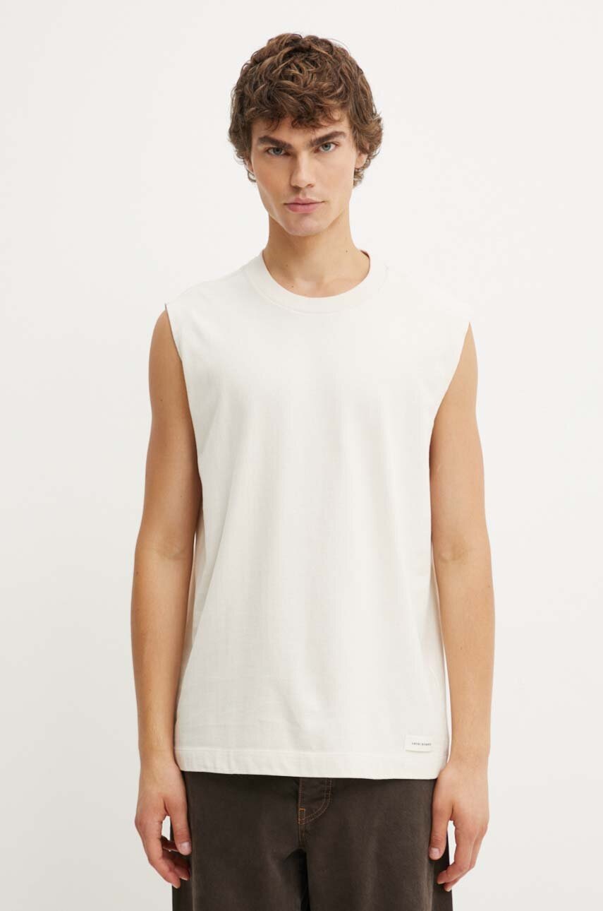 

Памучна тениска Abercrombie & Fitch в бежово, Бежов