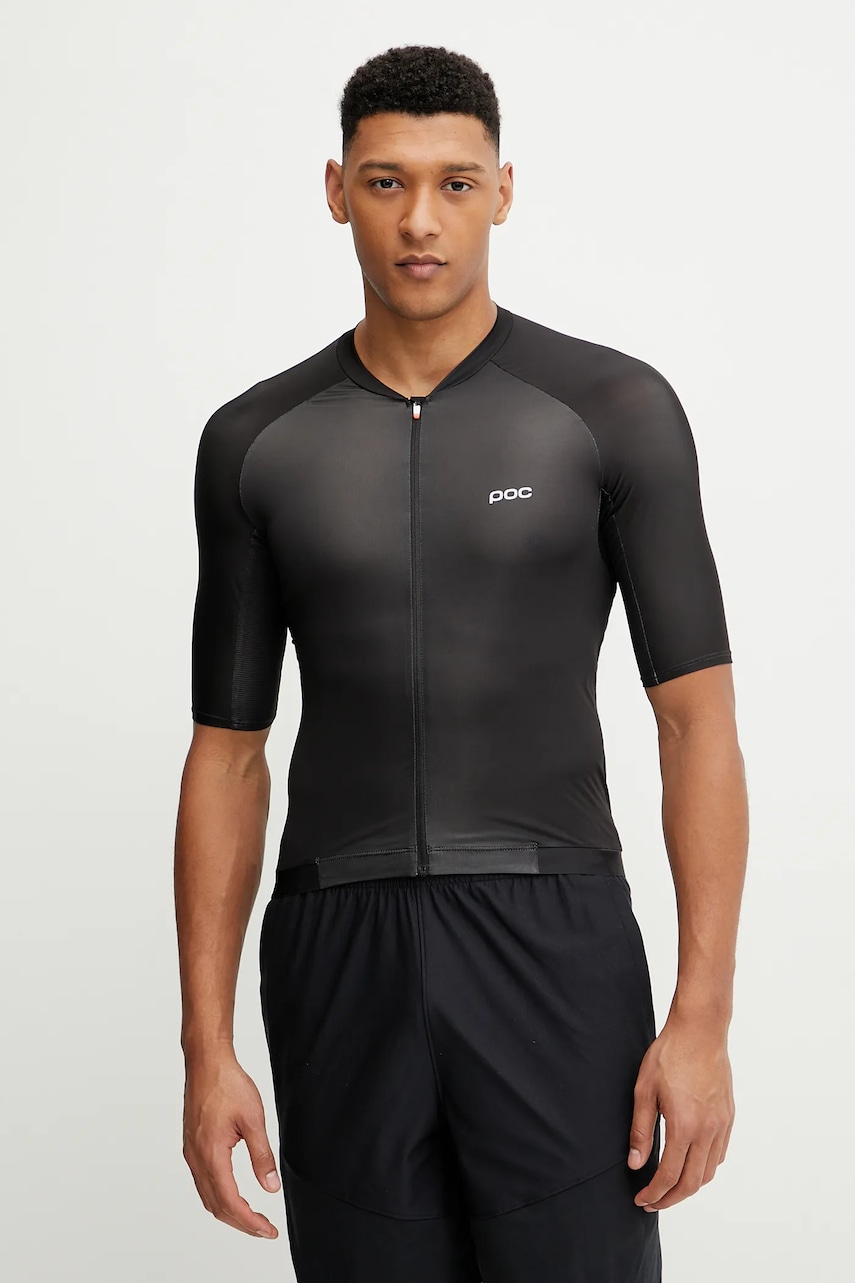 POC tricou de ciclism Pristine Jersey culoarea portocaliu, neted