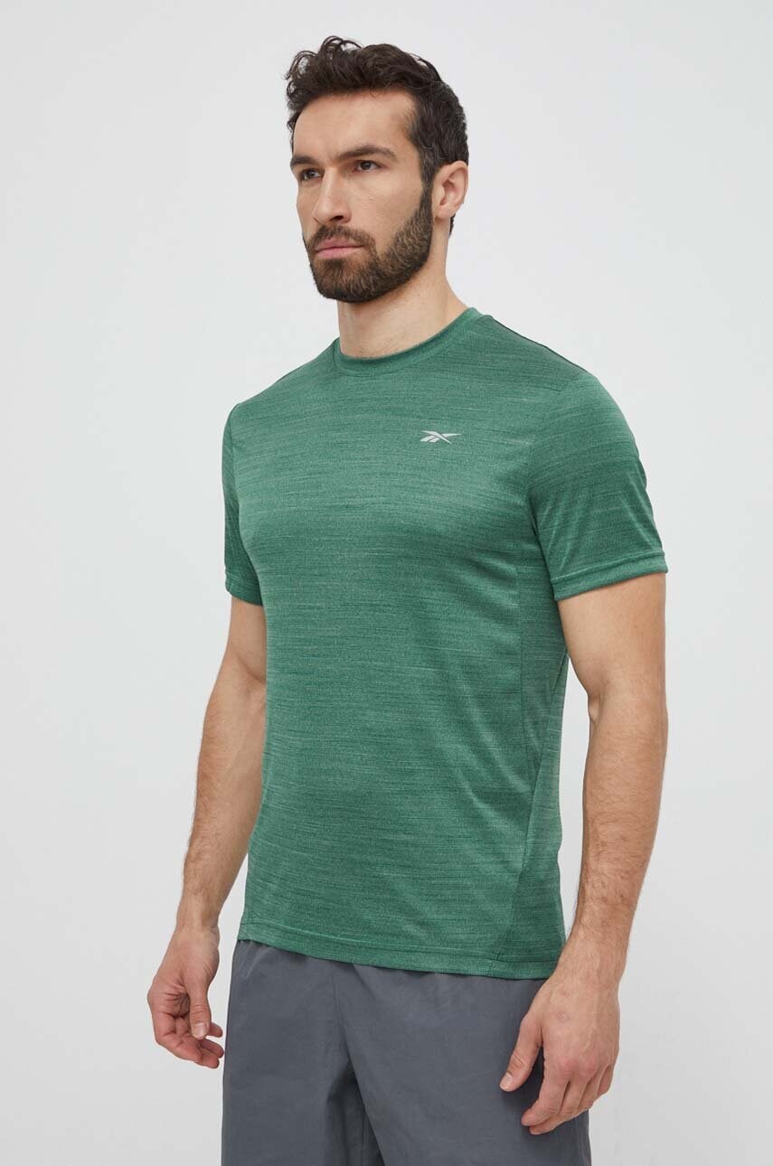Reebok tricou de antrenament Athlete culoarea verde, neted, 100075604