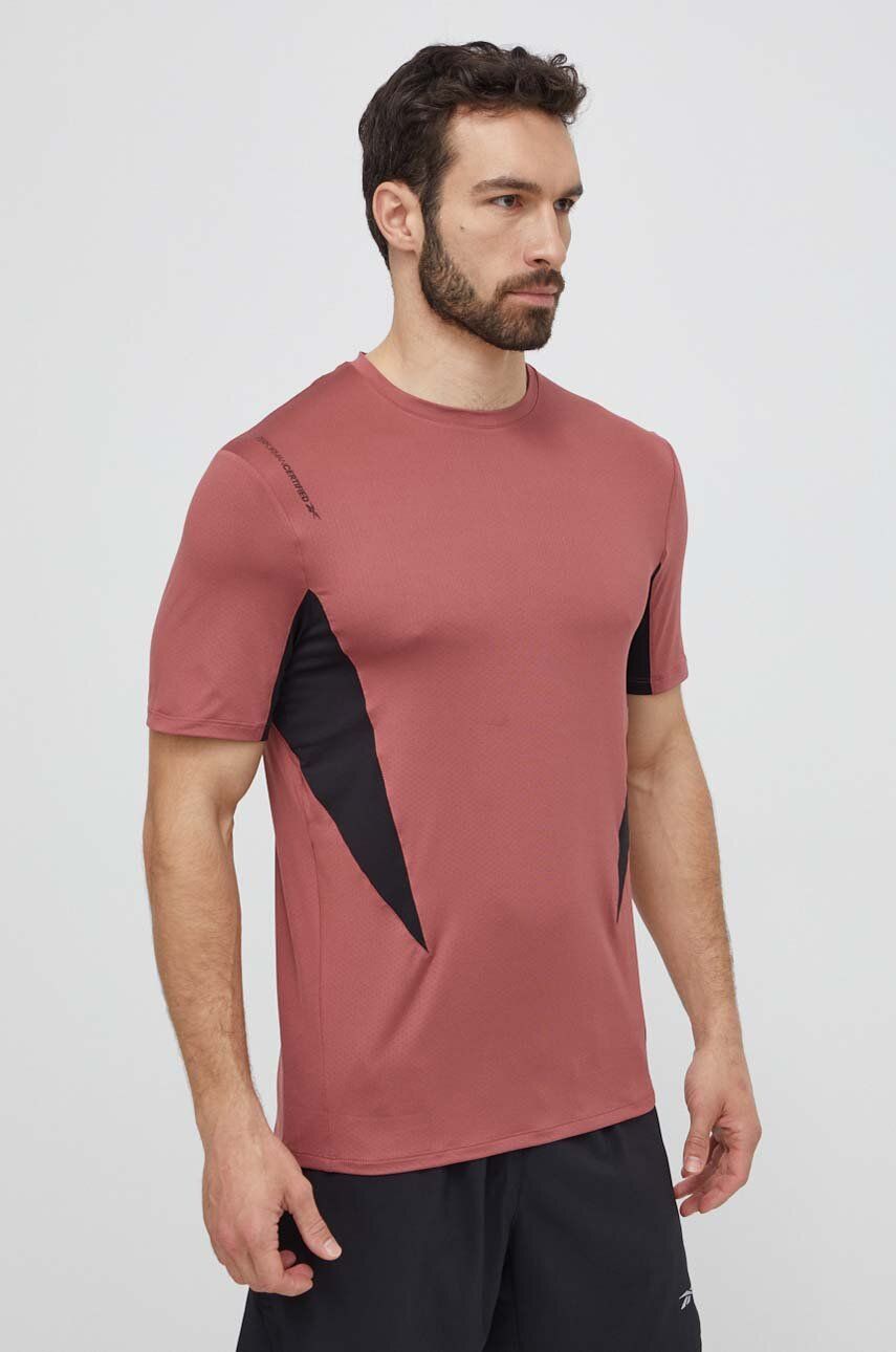 Reebok tricou de antrenament Certified culoarea roz, modelator, 100075574