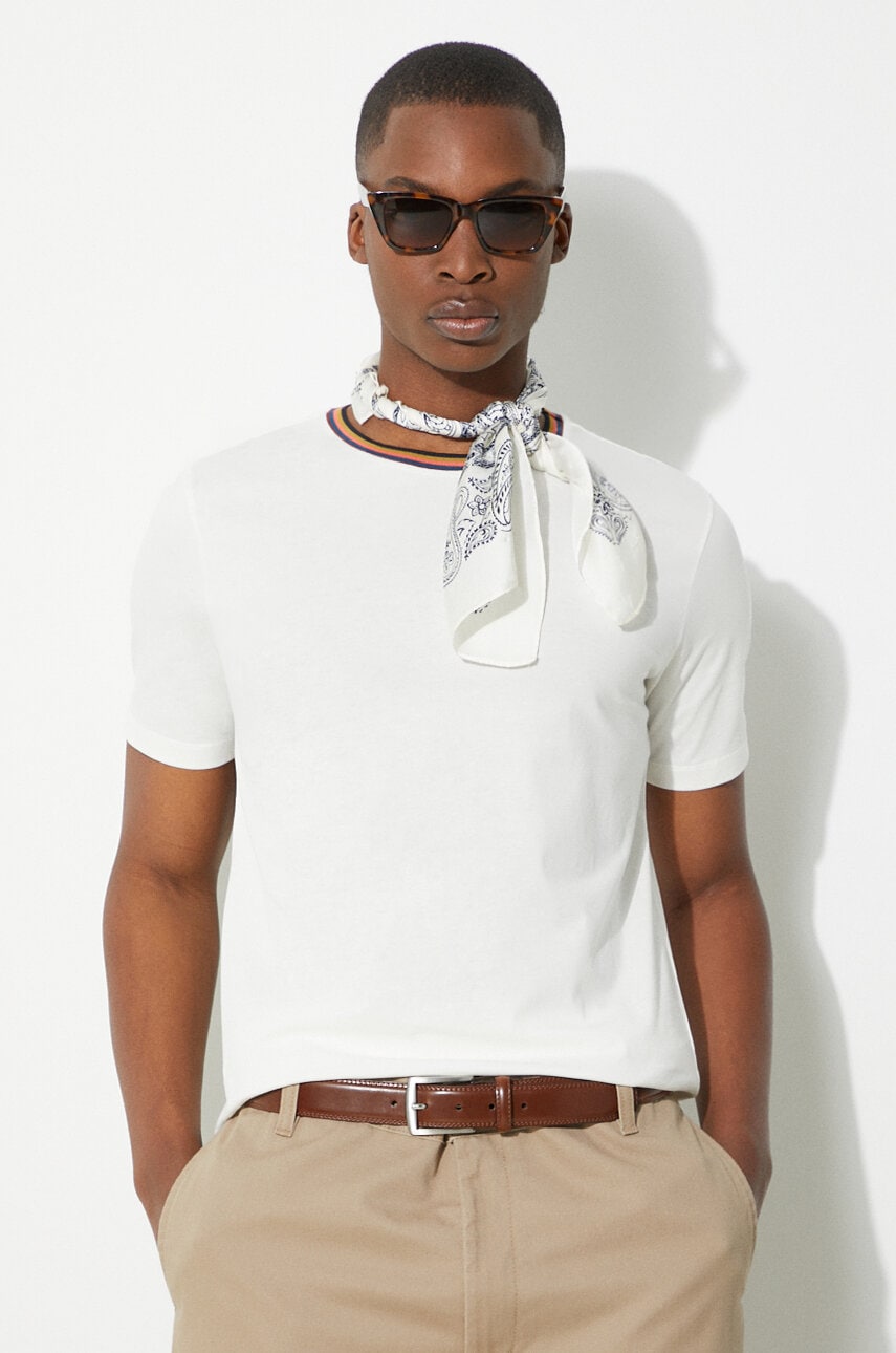 Levně Bavlněné tričko Paul Smith béžová barva, M1R-697PS-H00084