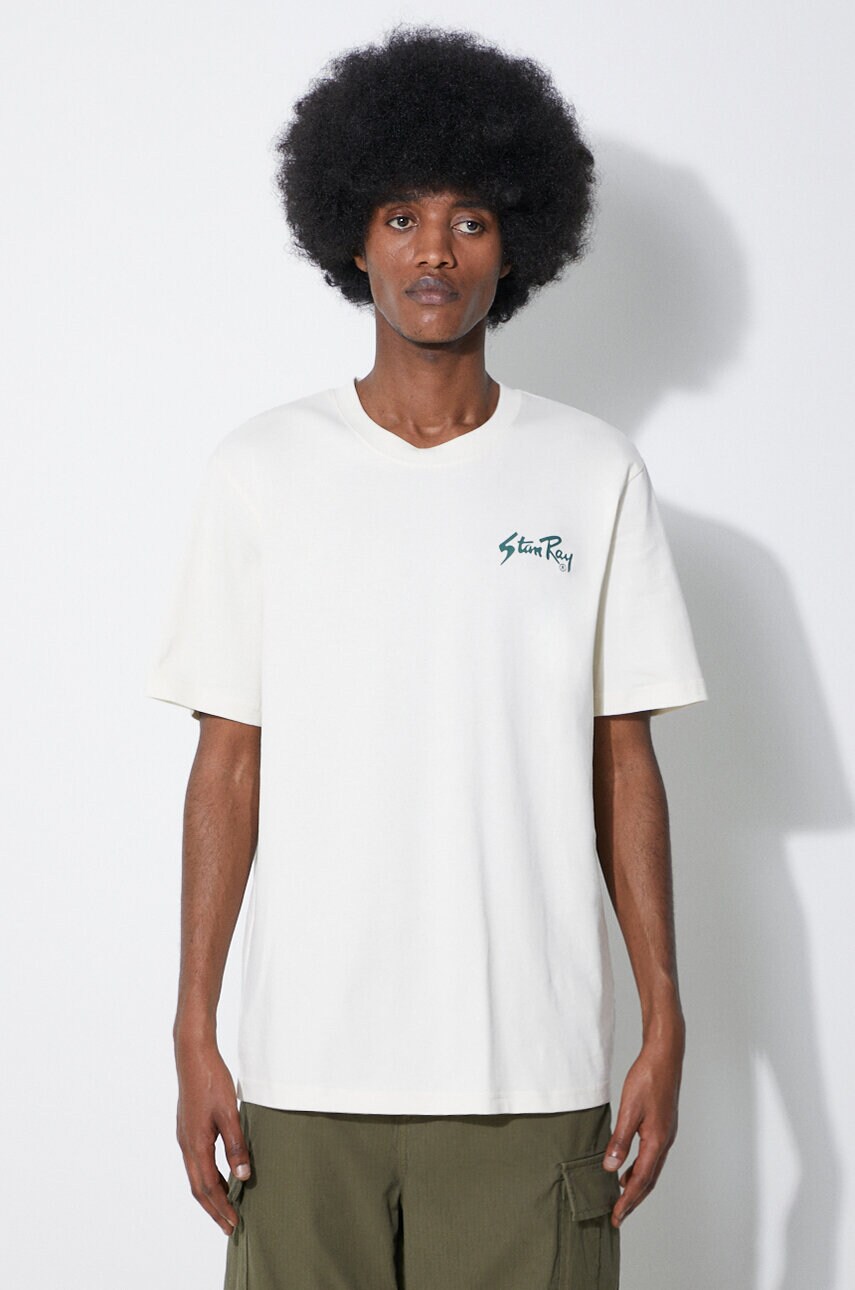 Stan Ray tricou din bumbac Stan Tee barbati, culoarea bej, cu imprimeu, SS2400100