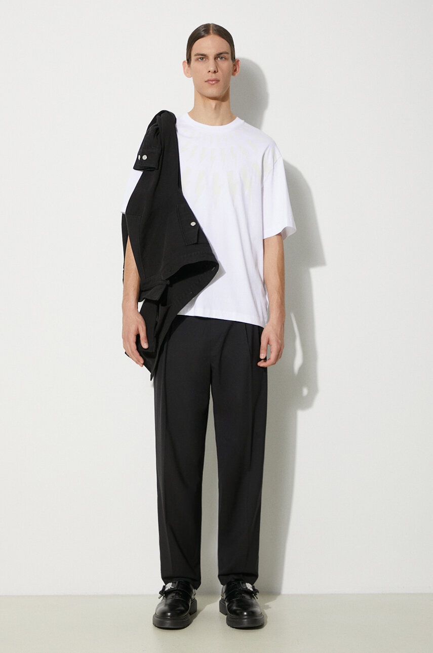 Βαμβακερό μπλουζάκι Neil Barrett ανδρικό, χρώμα: άσπρο, MY70167A-Y524-755N φωτογραφία