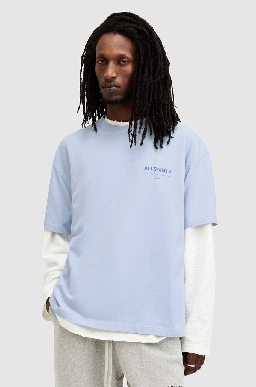 AllSaints tricou din bumbac ACCESS SS CREW barbati, cu imprimeu, M038PA