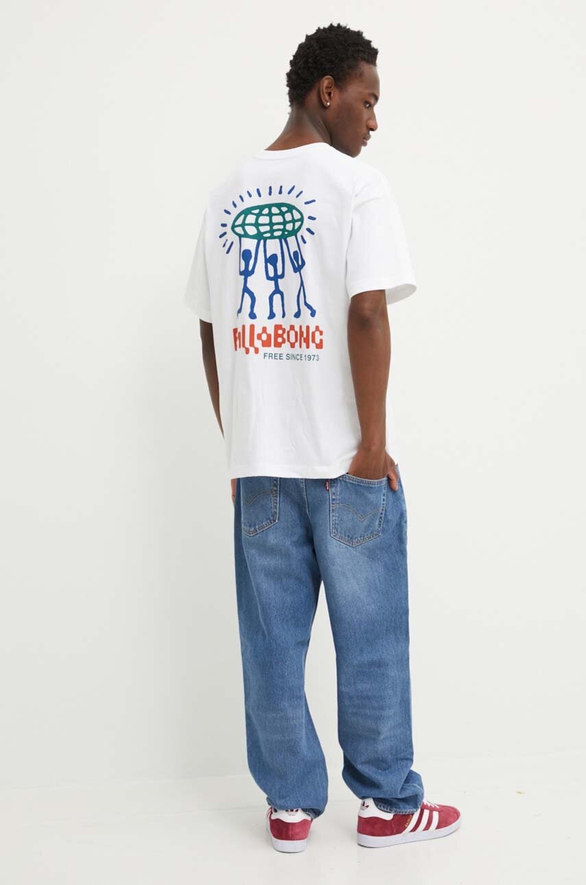 

Памучна тениска Billabong TRIBES в бяло с принт ABYZT02423, Бял