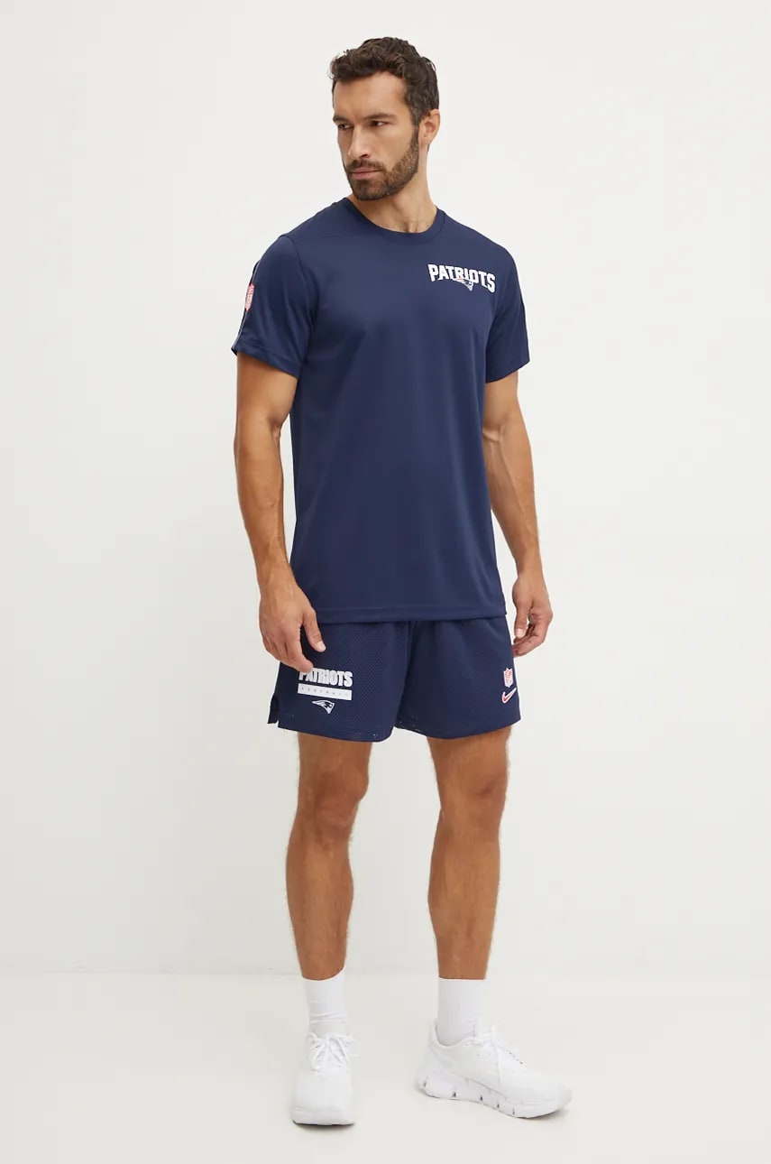 Футболка для тренинга Nike New England Patriots цвет синий с принтом 02ES-044P-8K-K0Z Футболка для тренинга Nike New England Patriots цвет синий с принтом 02ES-044P-8K-K0Z