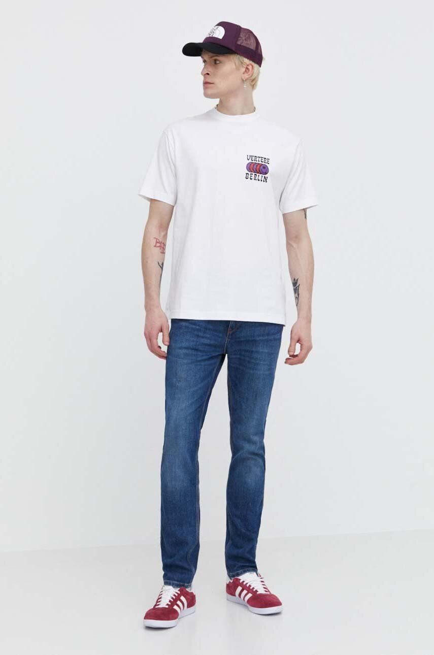 Vertere Berlin tricou din bumbac culoarea alb, cu imprimeu, VER T225