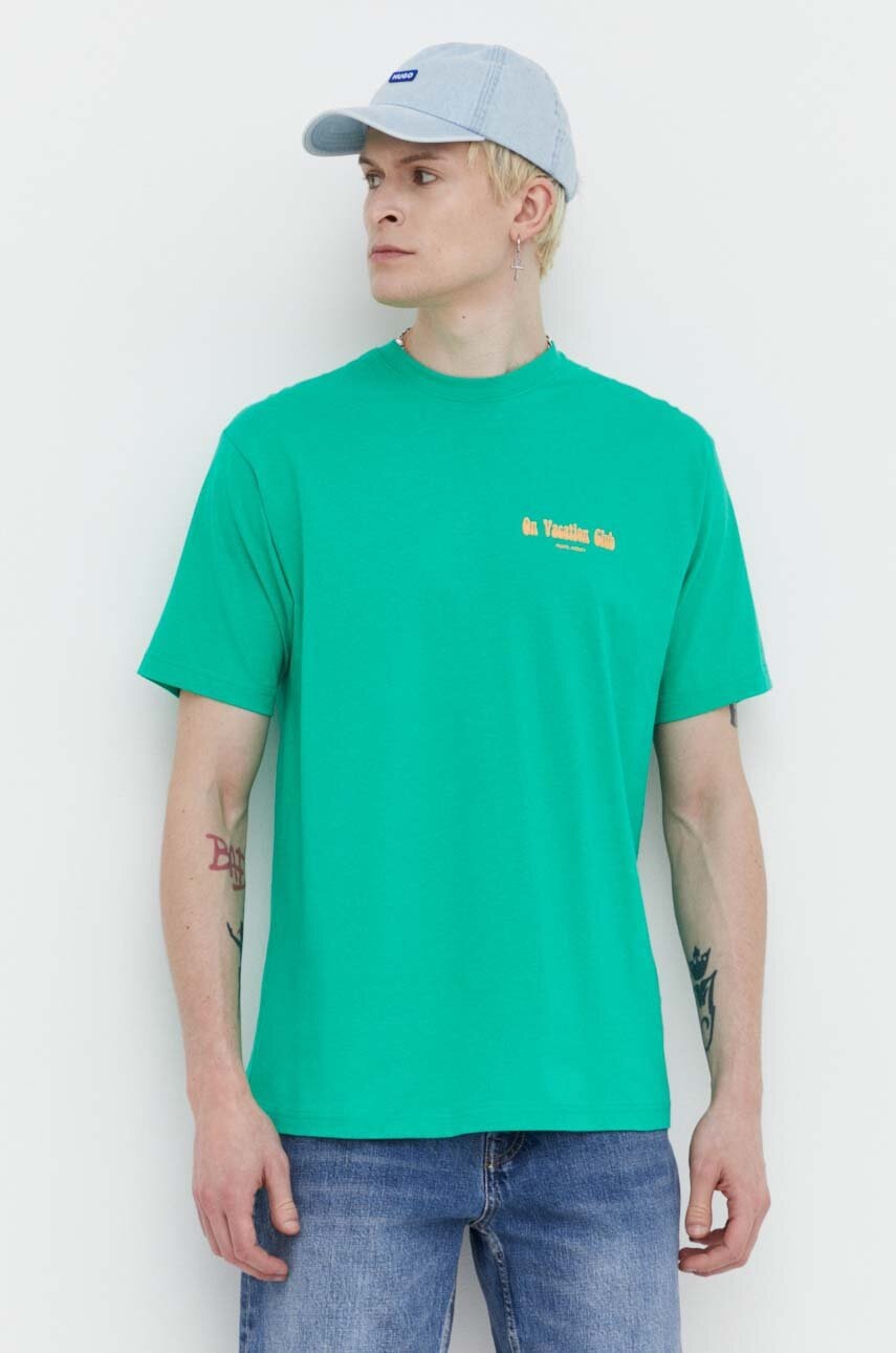 Βαμβακερό μπλουζάκι On Vacation Beach Day Beach Day χρώμα: πράσινο, OVC T145 OVC T145 φωτογραφία
