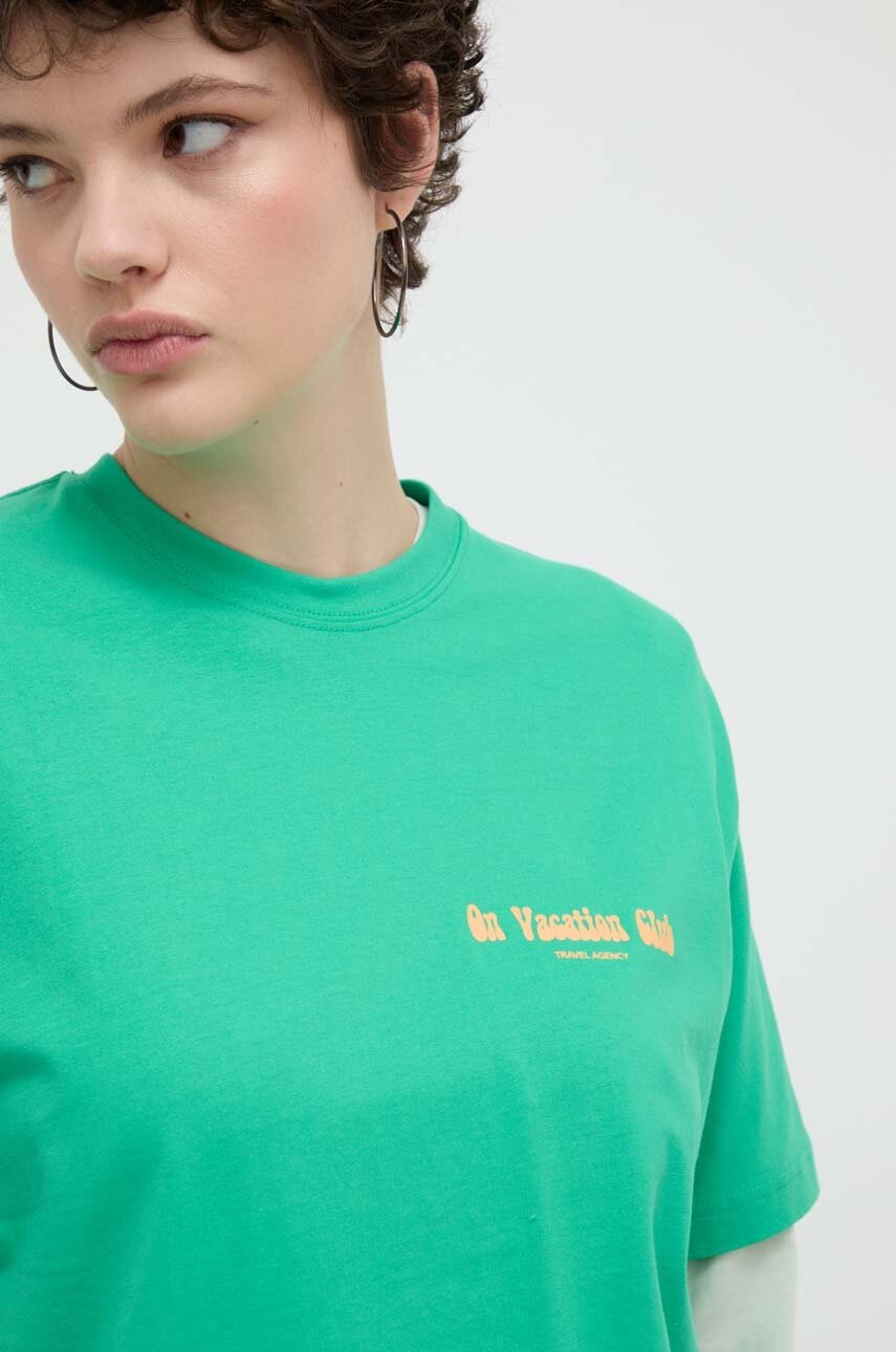 Βαμβακερό μπλουζάκι On Vacation Beach Day Beach Day χρώμα: πράσινο, OVC T145 OVC T145 φωτογραφία