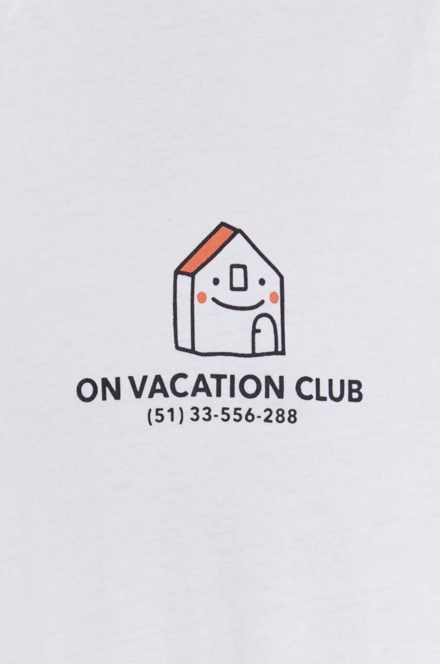 Βαμβακερό μπλουζάκι On Vacation Mi Casa 0 χρώμα: άσπρο, OVC T149 OVC T149 φωτογραφία