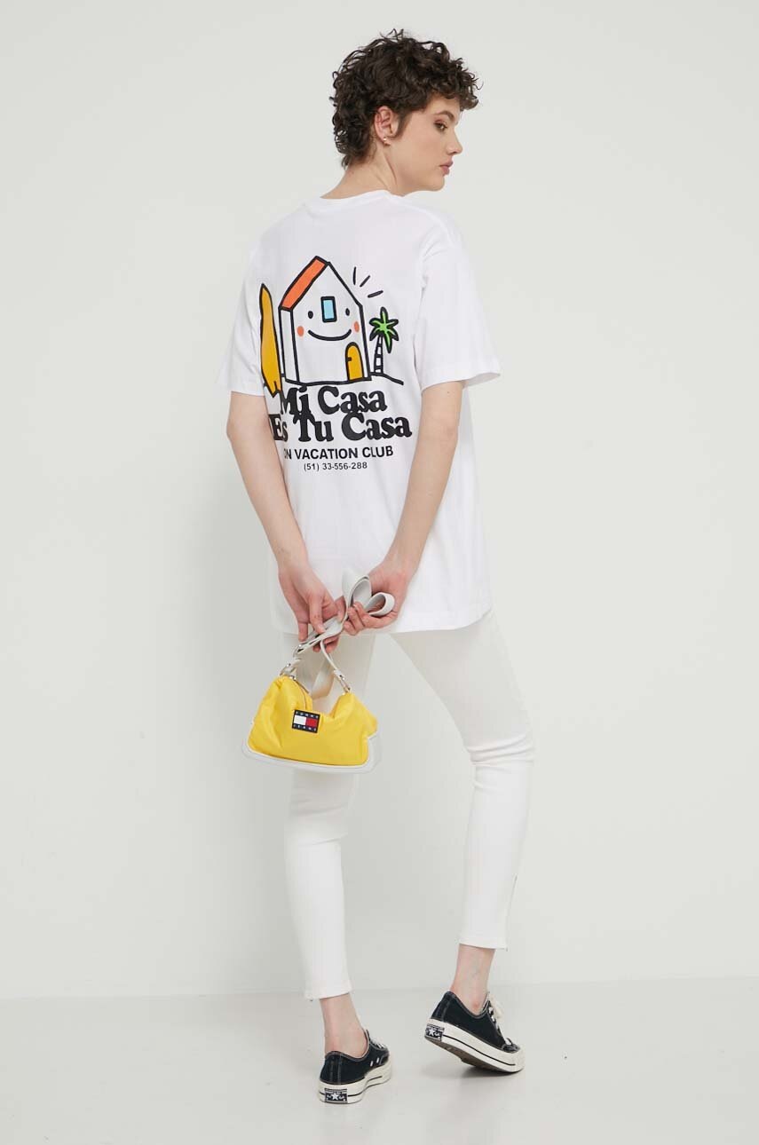 Βαμβακερό μπλουζάκι On Vacation Mi Casa 0 χρώμα: άσπρο, OVC T149 OVC T149 φωτογραφία