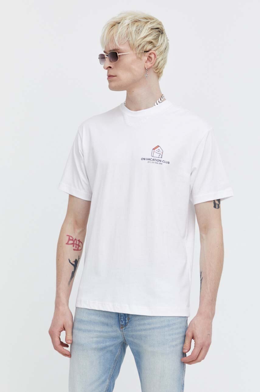 Βαμβακερό μπλουζάκι On Vacation Mi Casa 0 χρώμα: άσπρο, OVC T149 OVC T149 φωτογραφία