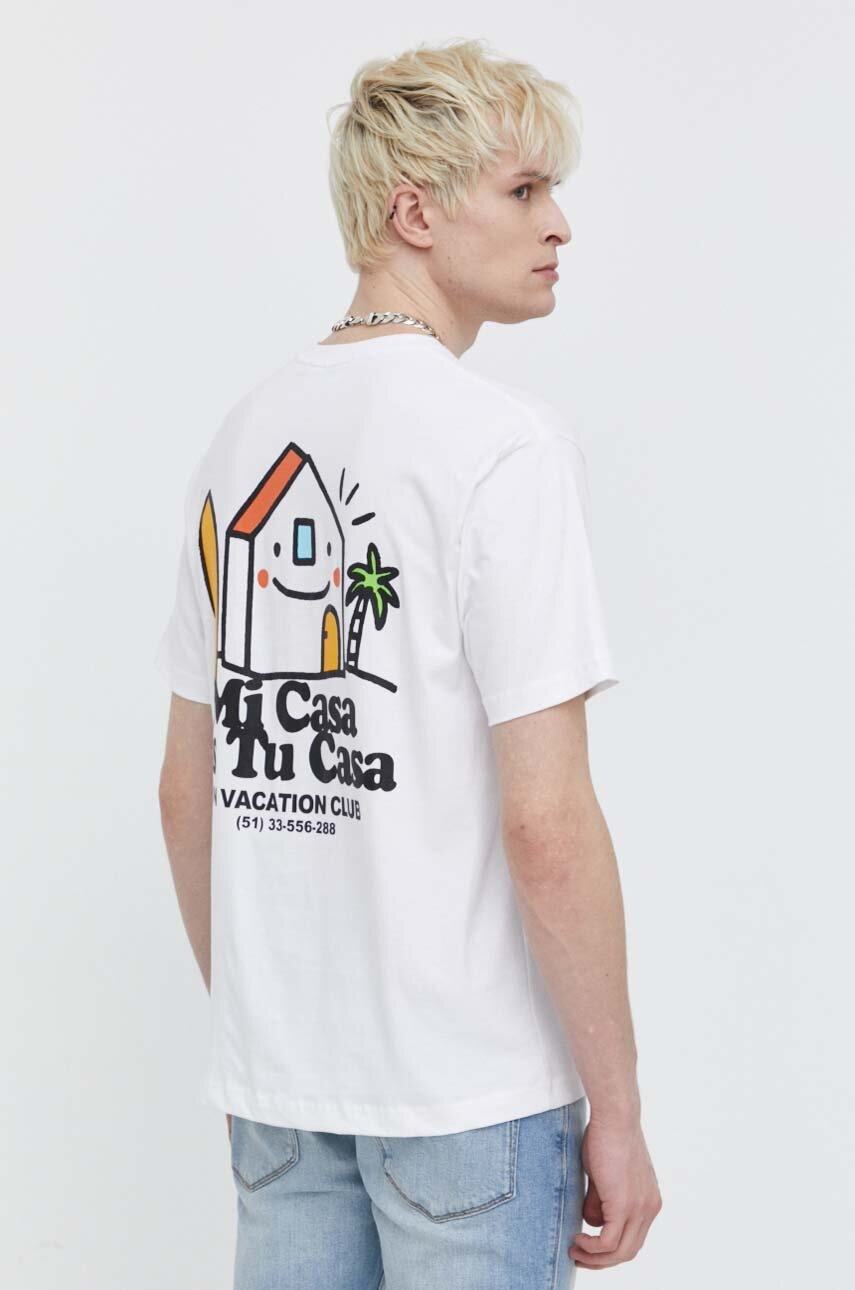 Βαμβακερό μπλουζάκι On Vacation Mi Casa 0 χρώμα: άσπρο, OVC T149 OVC T149 φωτογραφία