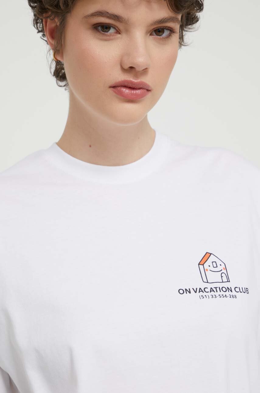 Βαμβακερό μπλουζάκι On Vacation Mi Casa 0 χρώμα: άσπρο, OVC T149 OVC T149 φωτογραφία