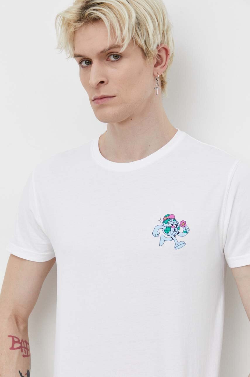 Βαμβακερό μπλουζάκι Kaotiko χρώμα: άσπρο φωτογραφία