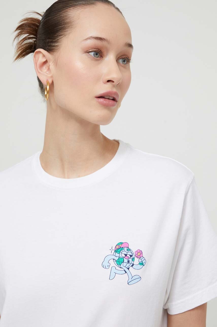 Βαμβακερό μπλουζάκι Kaotiko χρώμα: άσπρο φωτογραφία