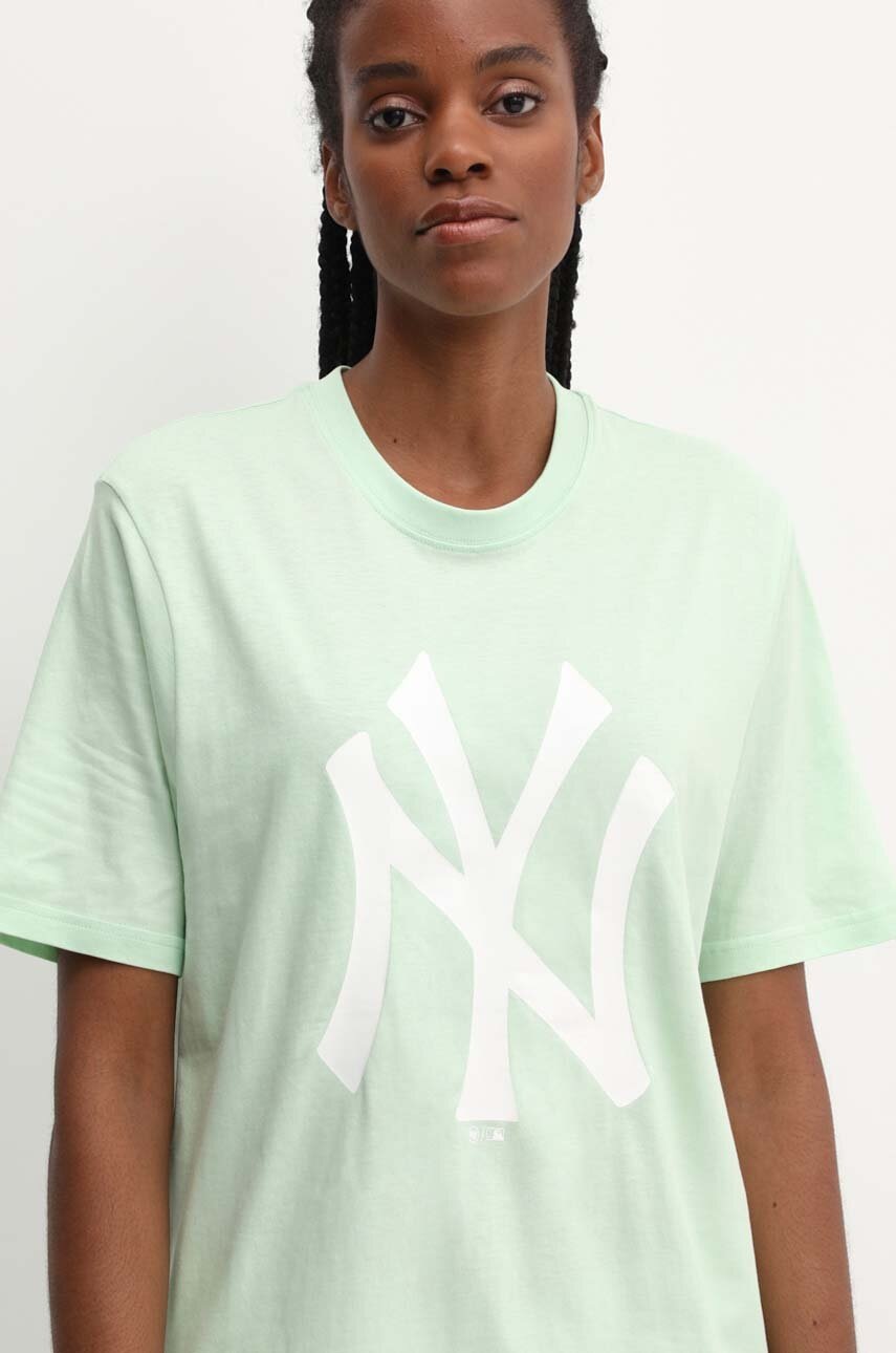 Βαμβακερό μπλουζάκι 47 brand MLB New York Yankees χρώμα: πράσινο, BB017TEMIME617763B0 φωτογραφία
