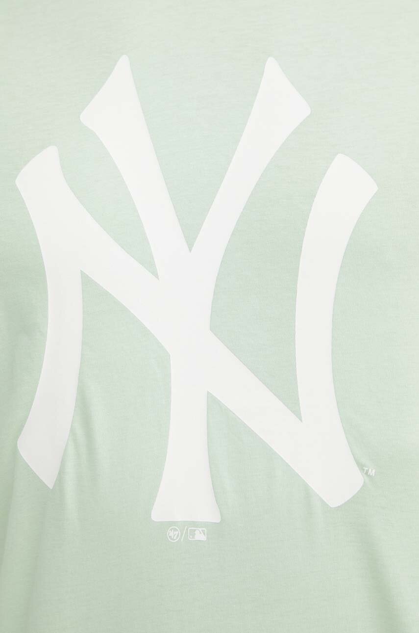 Βαμβακερό μπλουζάκι 47 brand MLB New York Yankees χρώμα: πράσινο, BB017TEMIME617763B0 φωτογραφία