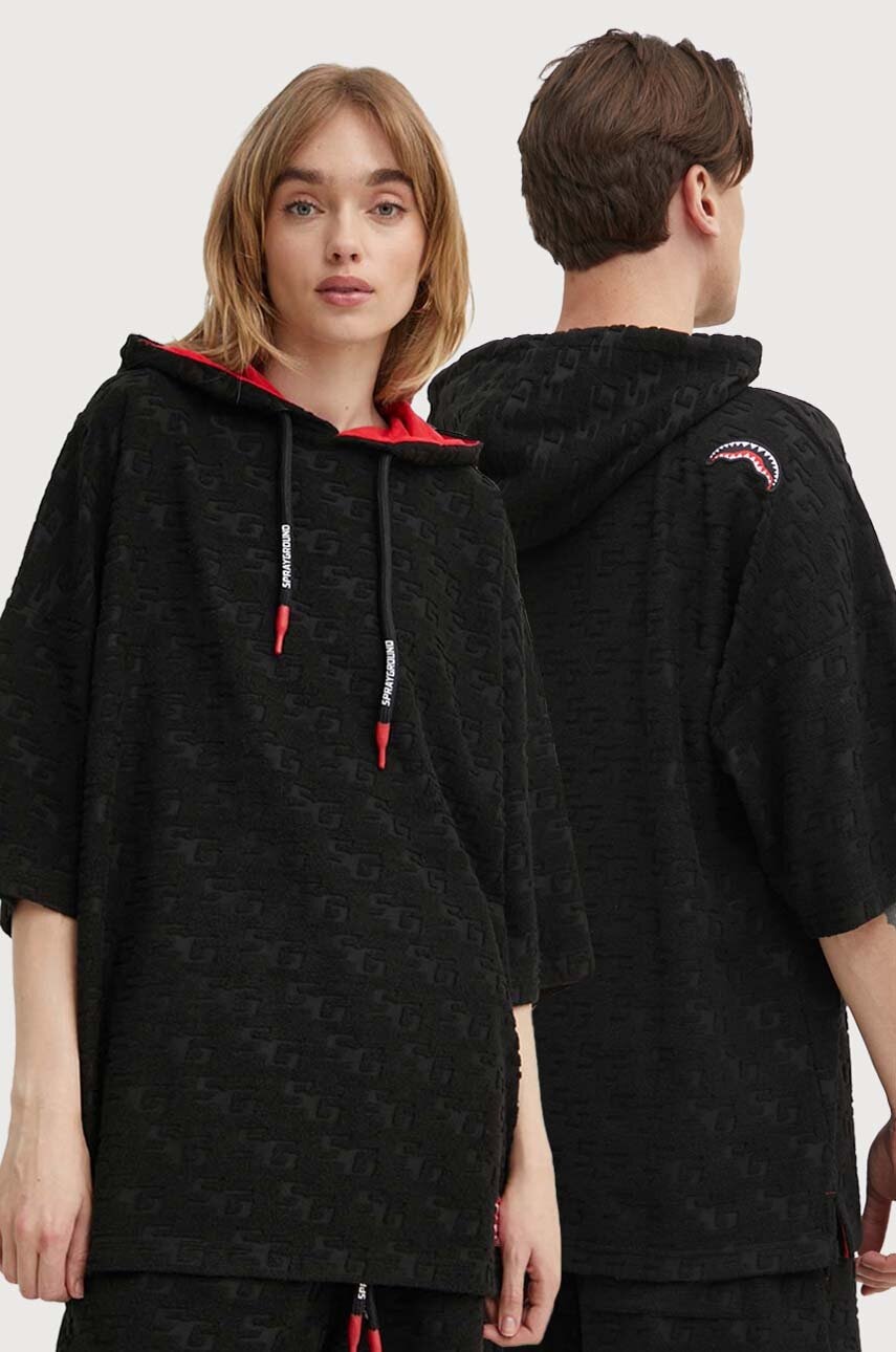 Sprayground tricou culoarea negru, neted