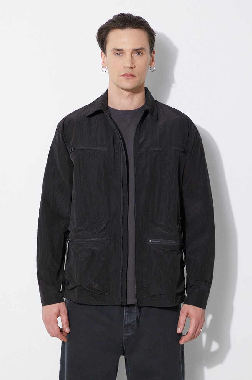 Rains geaca Kano culoarea negru, de tranzitie, oversize, 19220. 01