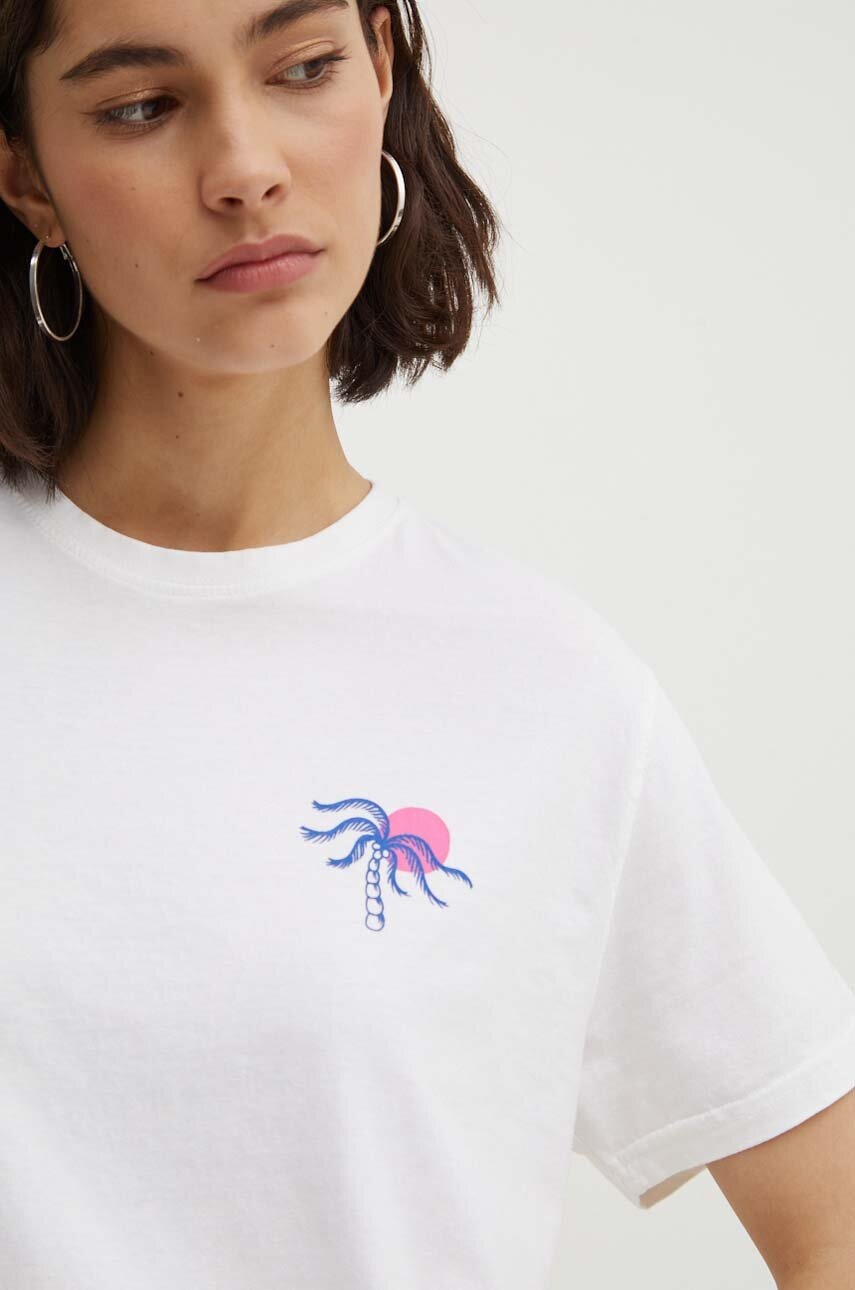 Βαμβακερό μπλουζάκι Kaotiko χρώμα: άσπρο, AO046-01-G002 φωτογραφία