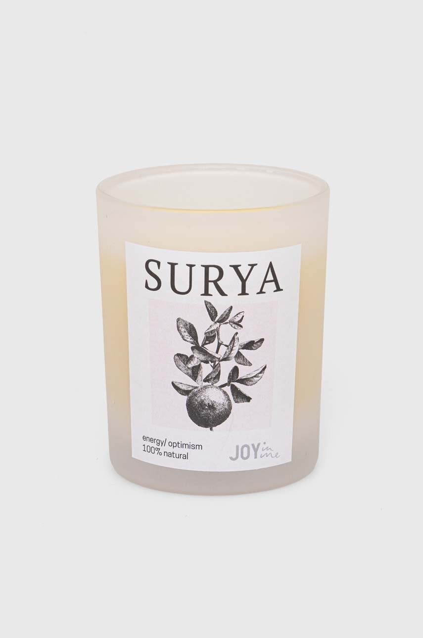 JOYINME lumânare pentru practică și meditație yoga Surya culoarea alb, SURYA