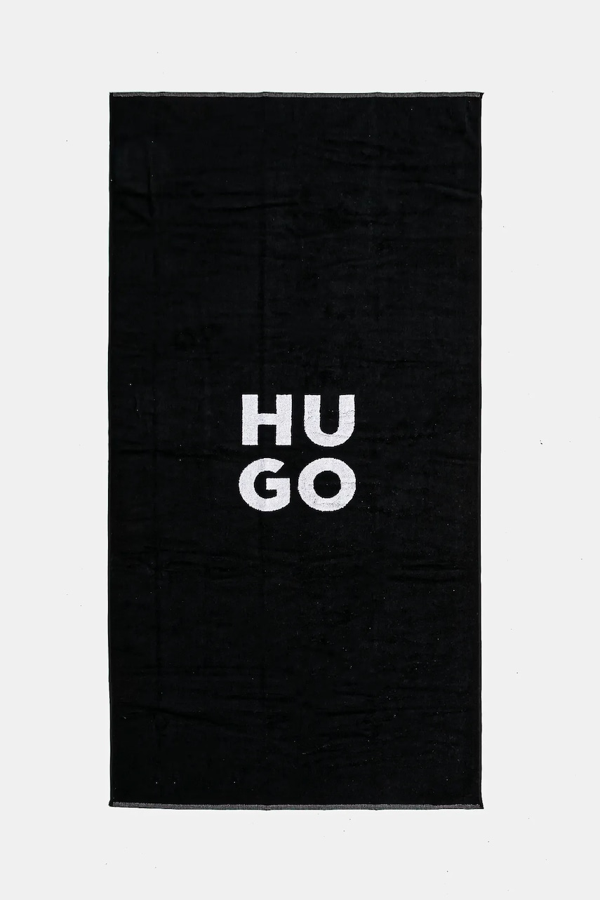HUGO prosop din bumbac culoarea negru, 50535803
