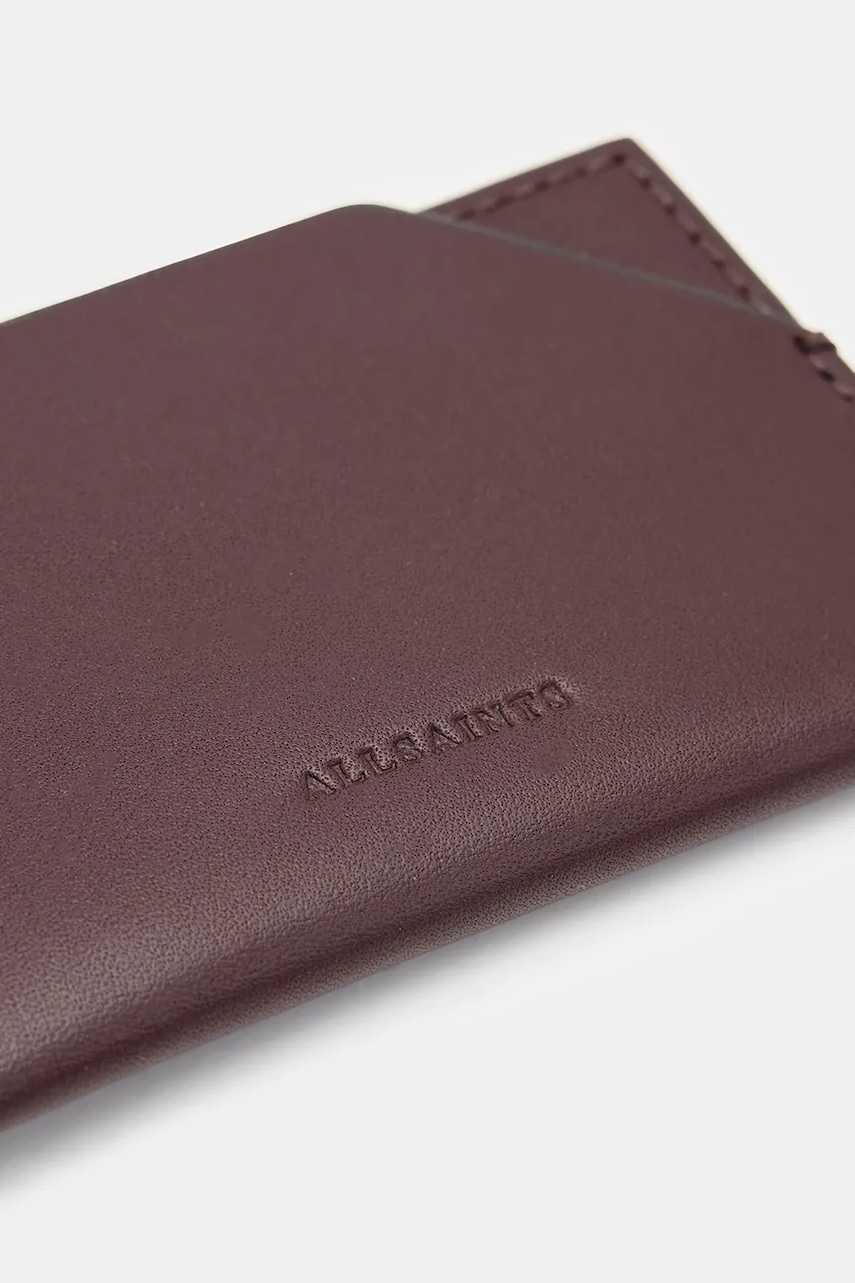 Kožené puzdro na karty AllSaints HEX CARDHOLDER
