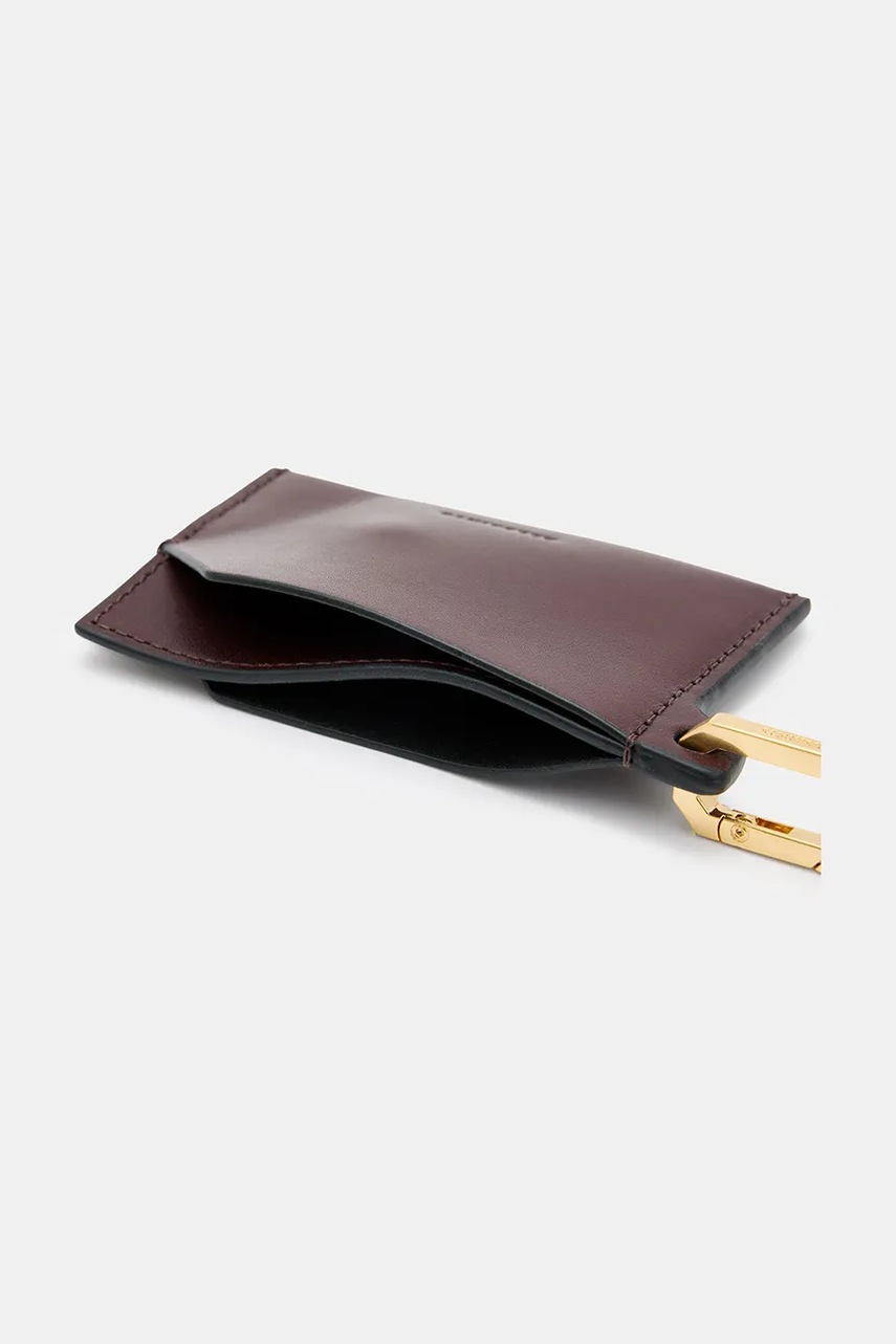 Δερμάτινη θήκη για κάρτες AllSaints HEX CARDHOLDER χρώμα: μπορντό, W398XB φωτογραφία
