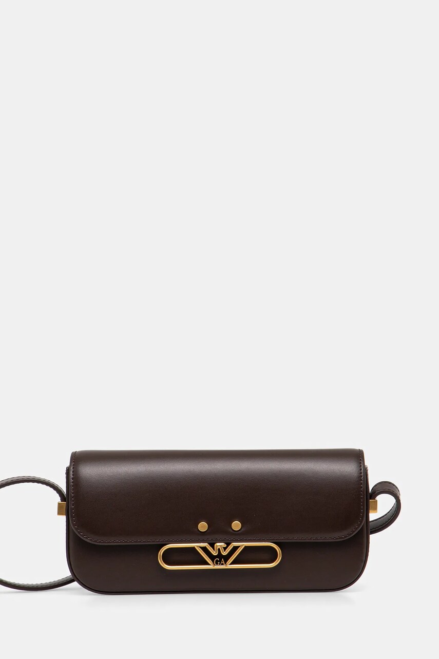 Emporio Armani poseta de piele culoarea maro, EW001212 AF14786