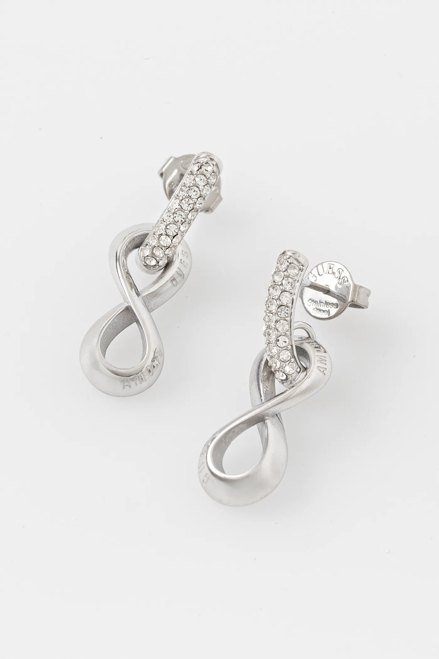 

Обици Guess AMORE JUBE05 051JW, Сребърен