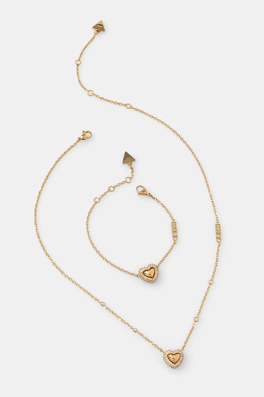 Levně Náhrdelník a náramek Guess BELOVED JUBS05 078JW