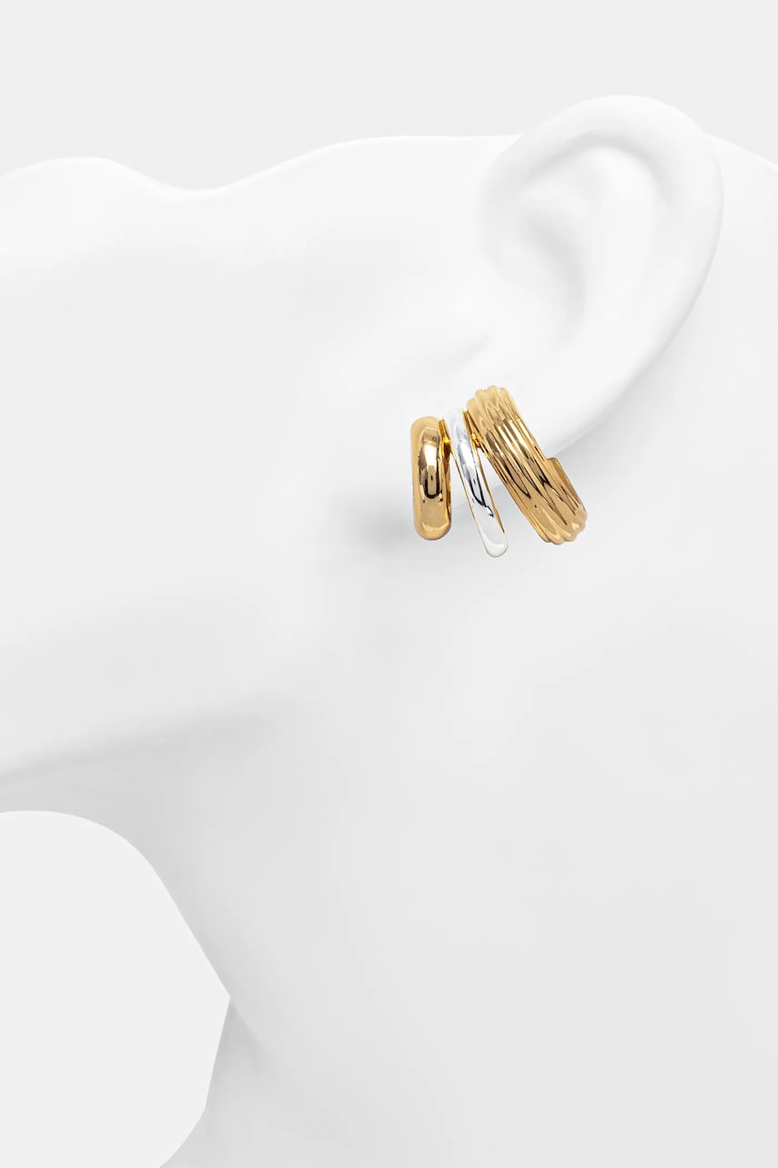 Сережки Tory Burch Triple Hoop 164607-700 Сережки Tory Burch Triple Hoop 164607-700
