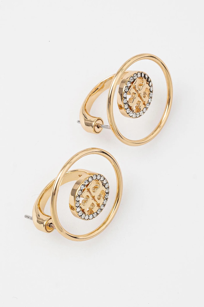 Позолоченные серьги Tory Burch Miller Pave 164638-783 Позолоченные серьги Tory Burch Miller Pave 164638-783