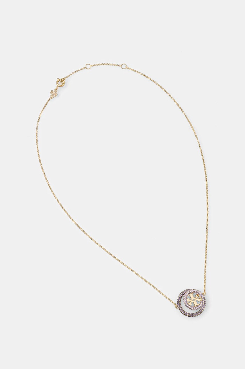 Tory Burch colier placat cu aur Miller Pave 157225-400