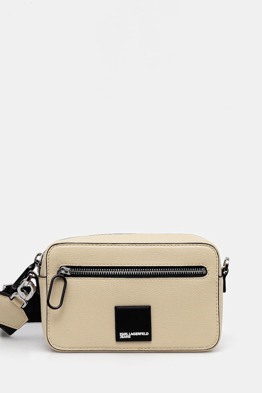 Karl Lagerfeld Jeans geantă culoarea bej, A2W30150