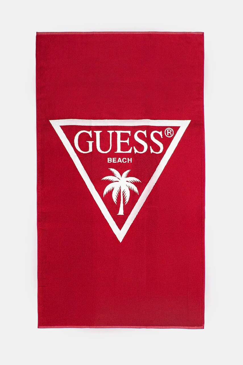 Levně Bavlněný ručník Guess červená barva, E5GZ14 SG00P