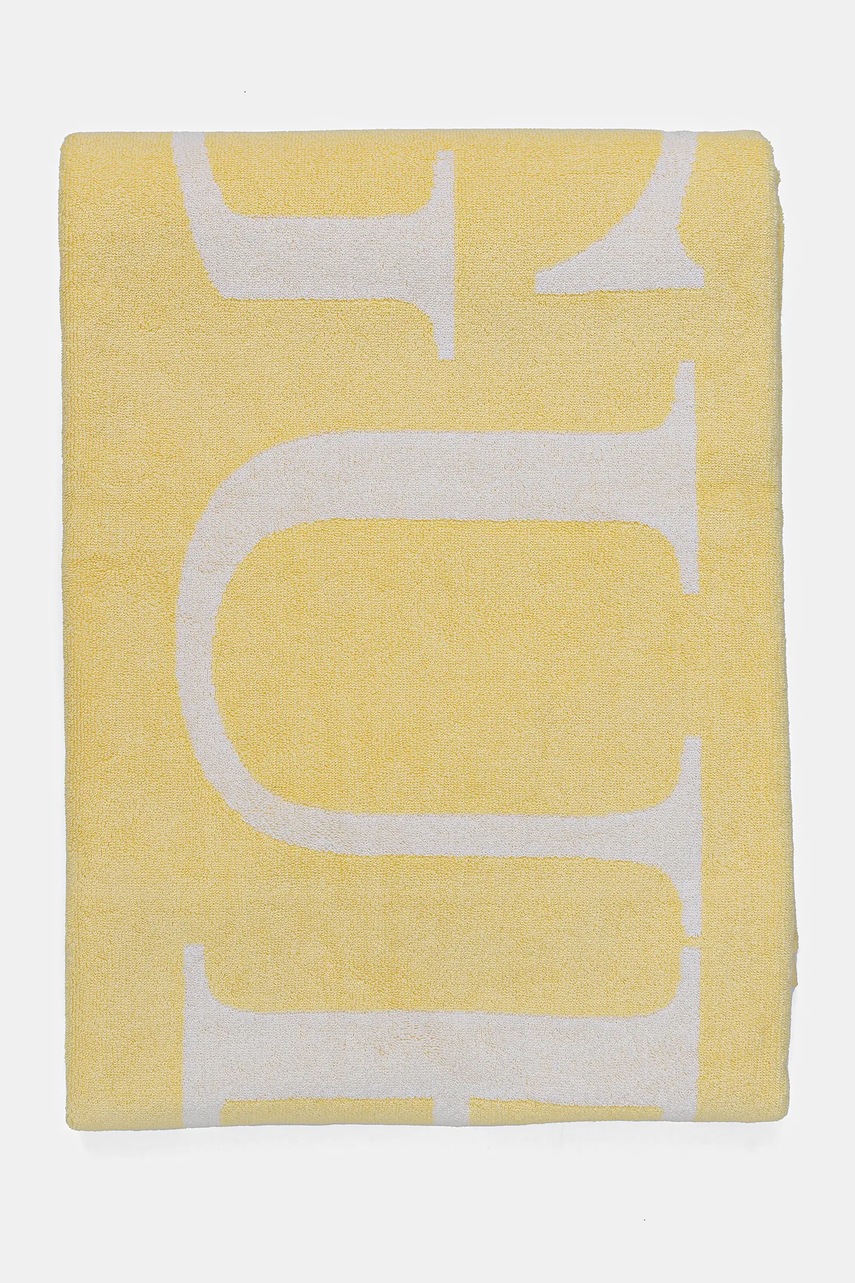 Хлопковое полотенце Guess цвет жёлтый E5GZ13 SG00P