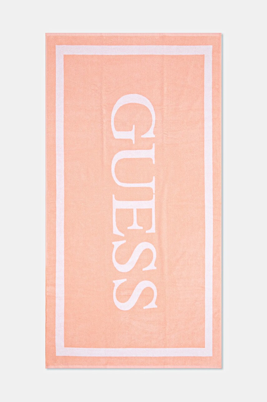 Levně Bavlněný ručník Guess oranžová barva, E5GZ13 SG00P