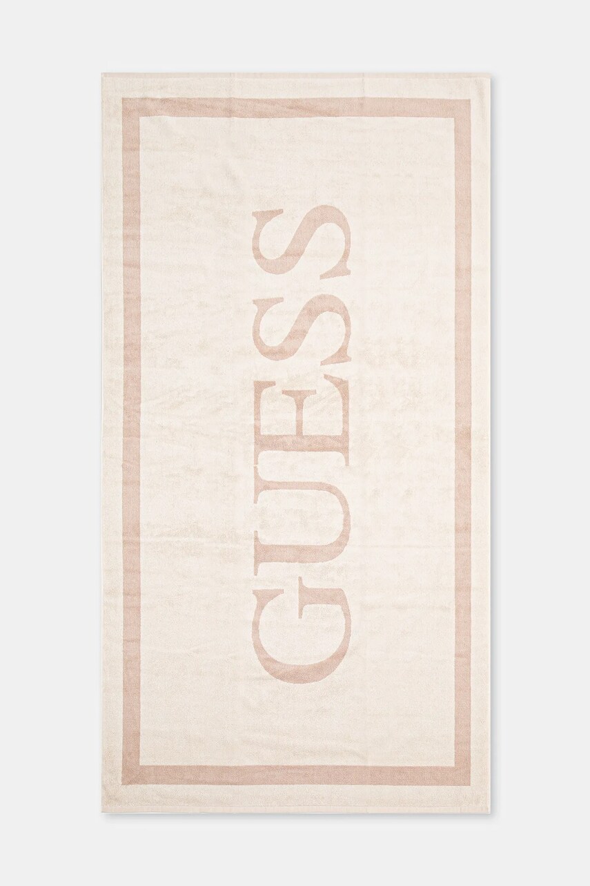 Levně Bavlněný ručník Guess béžová barva, E5GZ13 SG00P