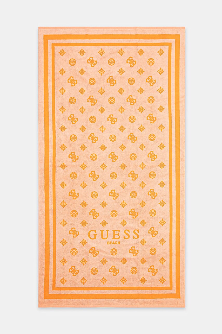 Levně Bavlněný ručník Guess oranžová barva, E5GZ08 SG00P