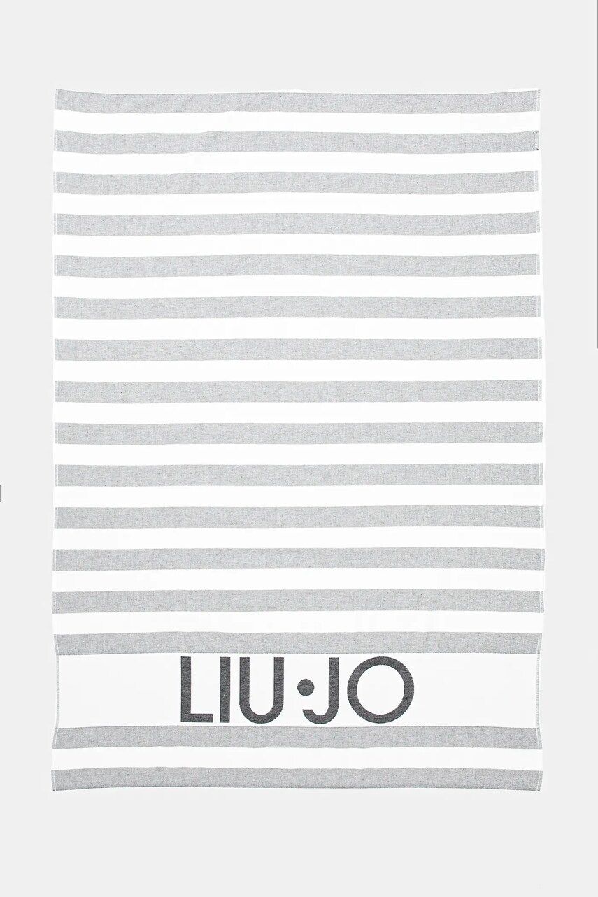 Levně Bavlněný plážový ručník Liu Jo šedá barva, VA5198.T0300