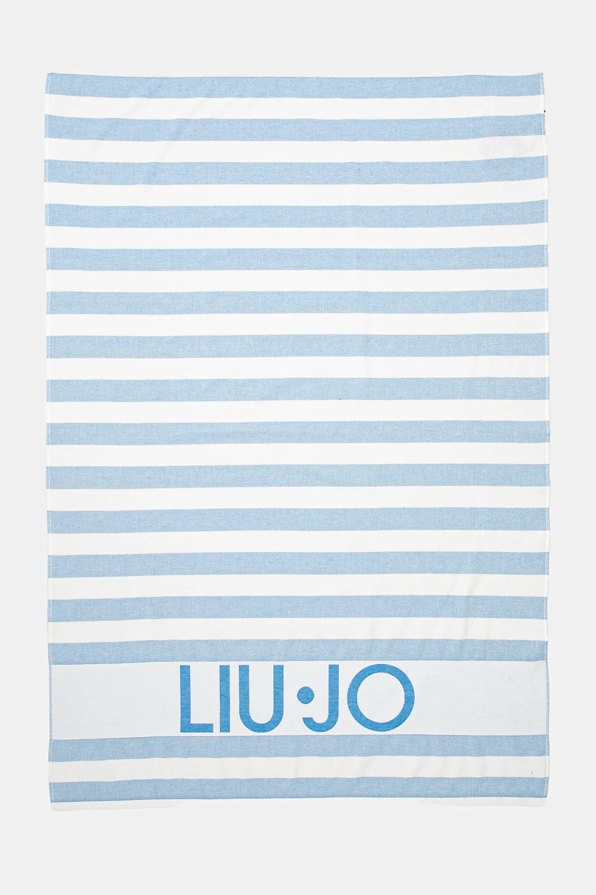 Levně Bavlněný plážový ručník Liu Jo modrá barva, VA5198.T0300