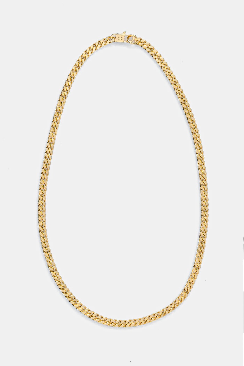 HATTON LABS colier placat cu aur Classic Cuban Chain M