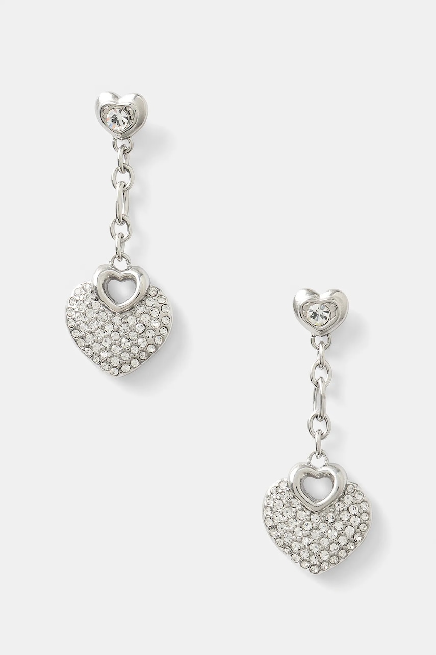 

Обици Guess CRAZY IN LOVE JUBE05 210JW, Сребърен