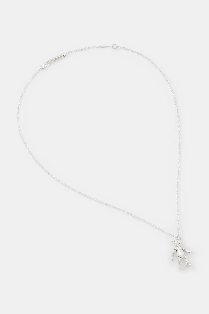 AMBUSH colier de argint Teddy Bear Charm Necklace 12111144