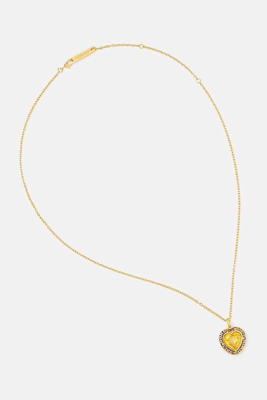 AMBUSH colier de argint Heart Class Ring Charm Necklace 12114803
